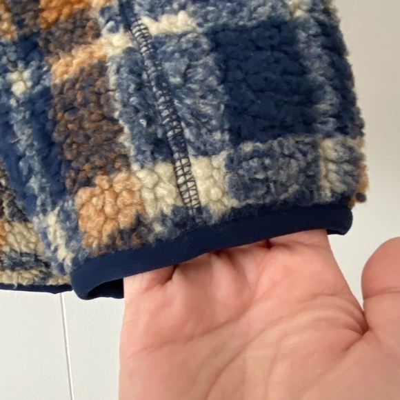 NWT Team Ltd. ladies blue plaid teddy zip jacket size small (fits more like a M) - Picture 7 of 13